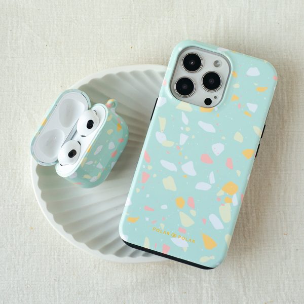 Mist Green Terrazzo - Custom Samsung Galaxy S24 Ultra Case on Sale - Image 3